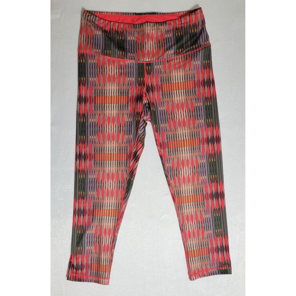 Prana Pillar Printed Capri Leggings Size Small Multi-Color Yoga Activewear